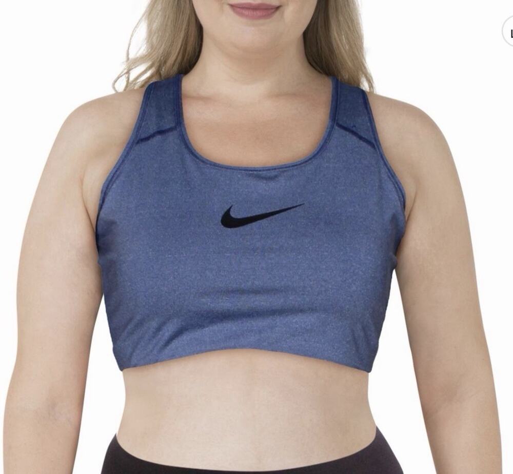 Nike Women’s Plus Medium Support Training Sports Bra Blue 1x EUC